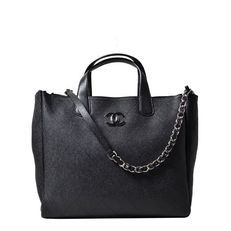 chanel shopper leder